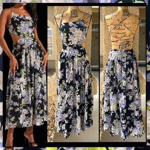 ASTR the label Floral Side Cut Out Midi Dress Size XSMALL  *SOLD-OUT*